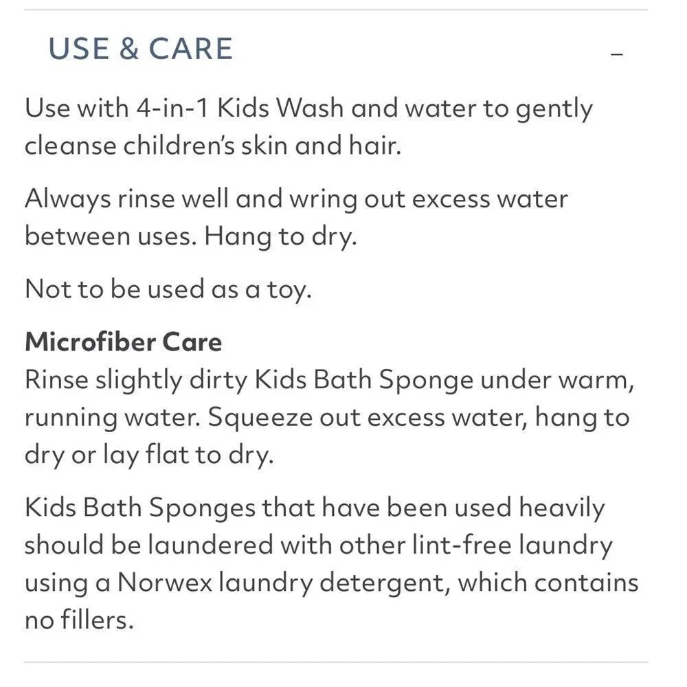 Norwex Kids Bath Sponges Set of 2 Teal and Yellow NWT